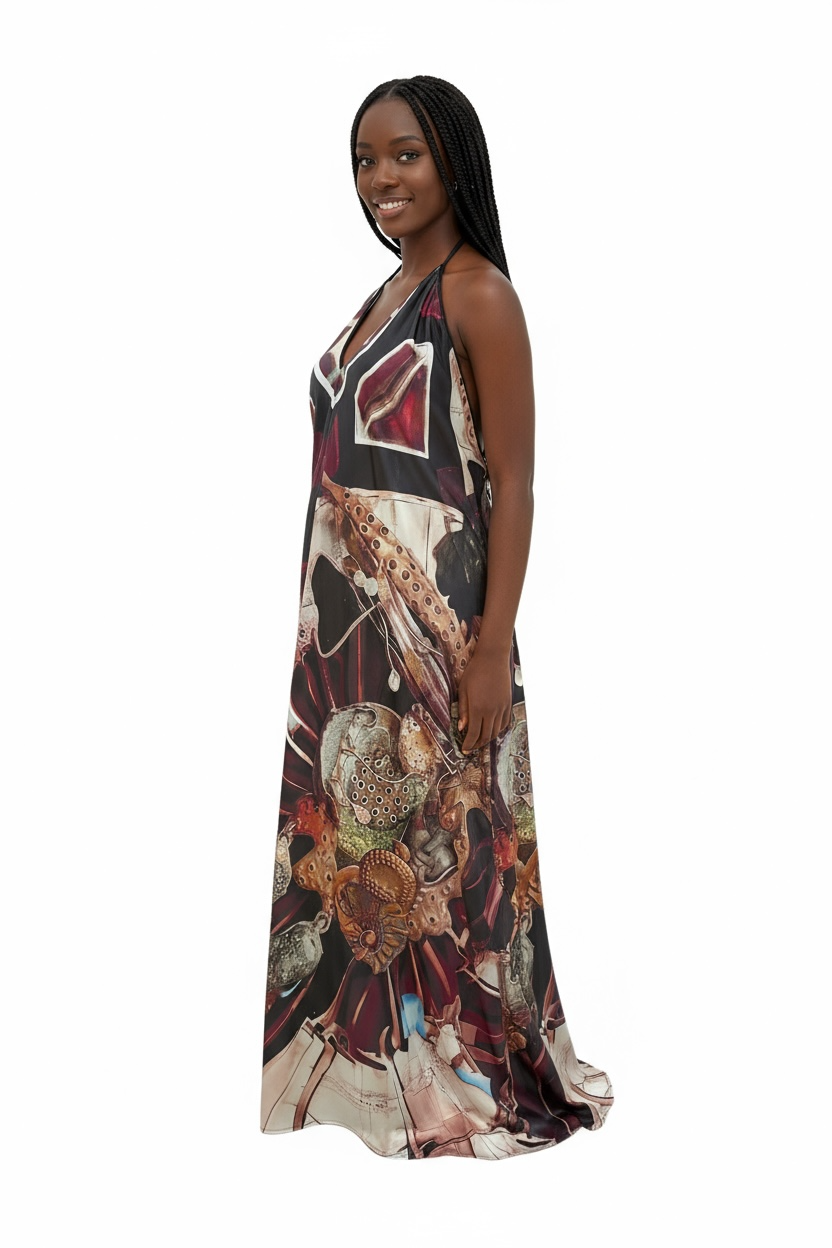 Machina Afrofuturism Halter Dress