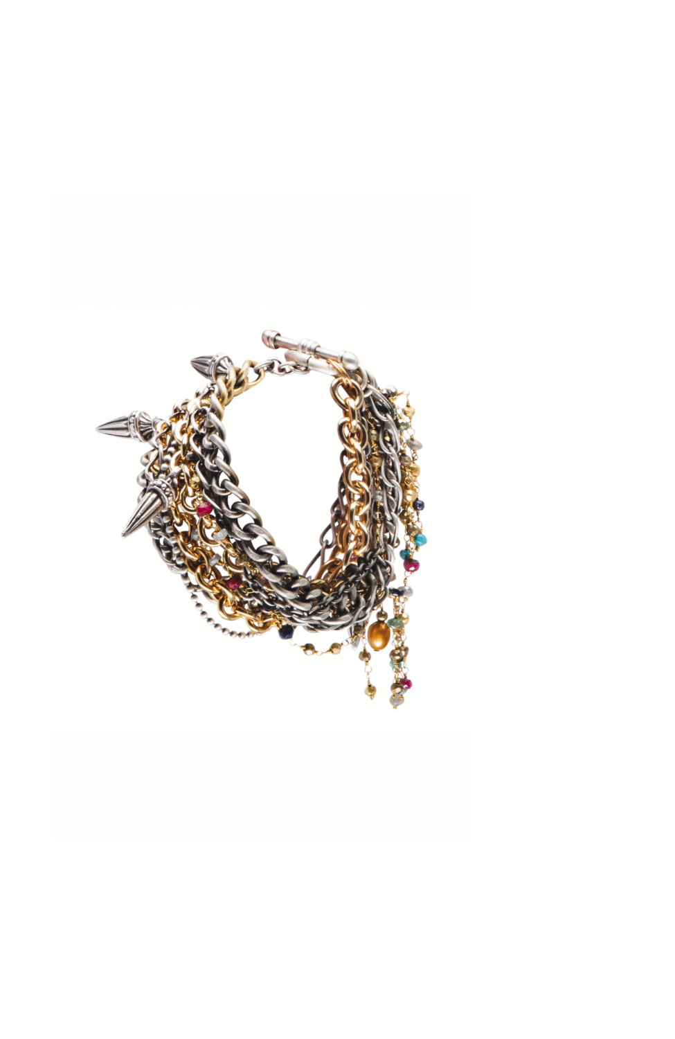 Mixed Gemstone Chain Bracelet