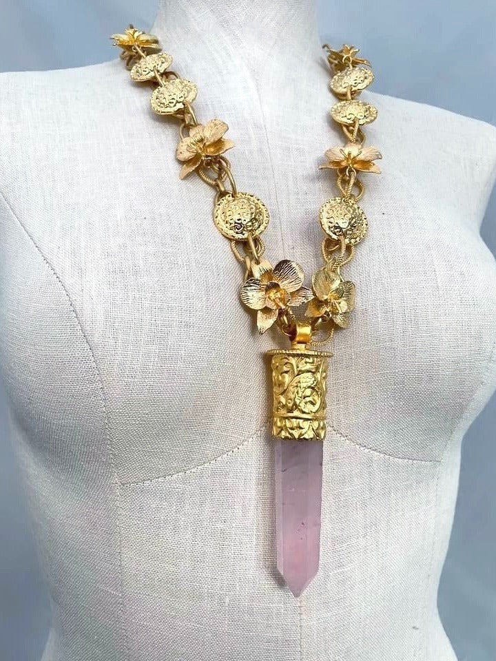 Sundara Rose Quartz Pendant Necklace