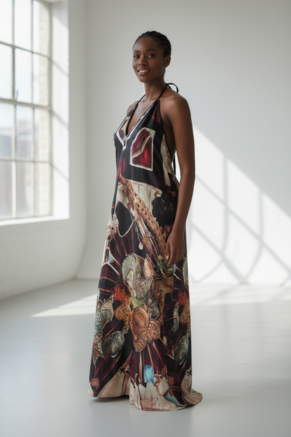 Machina Afrofuturism Halter Dress