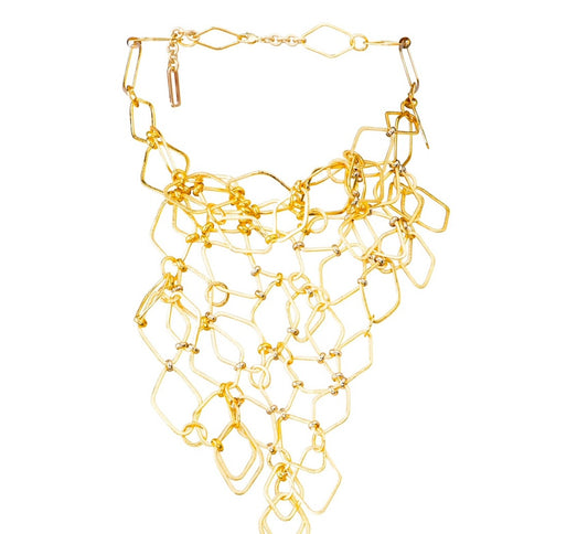 Abstract Link Net Necklace